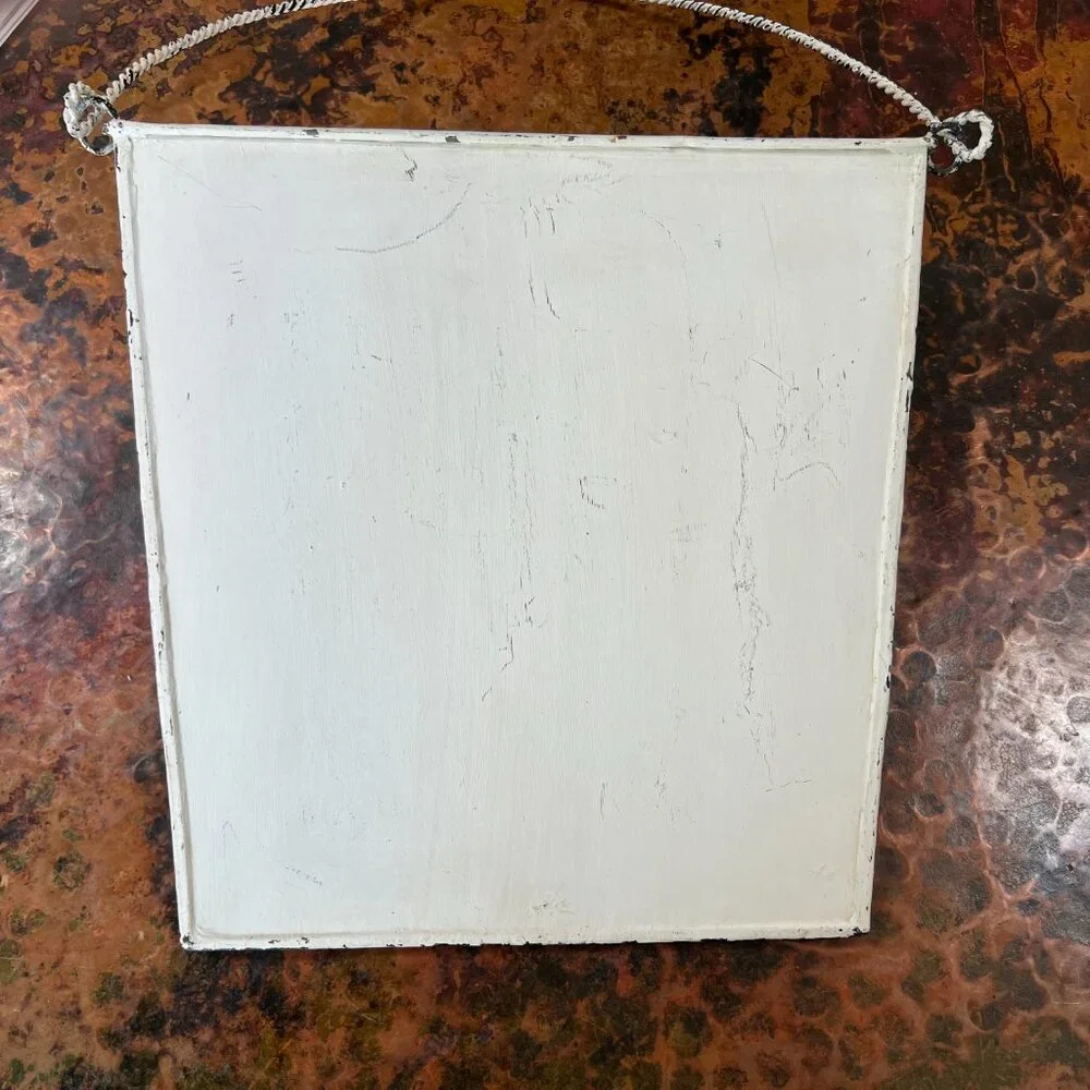 Retired SL@H Whitewashed Wall Art/Door Basket